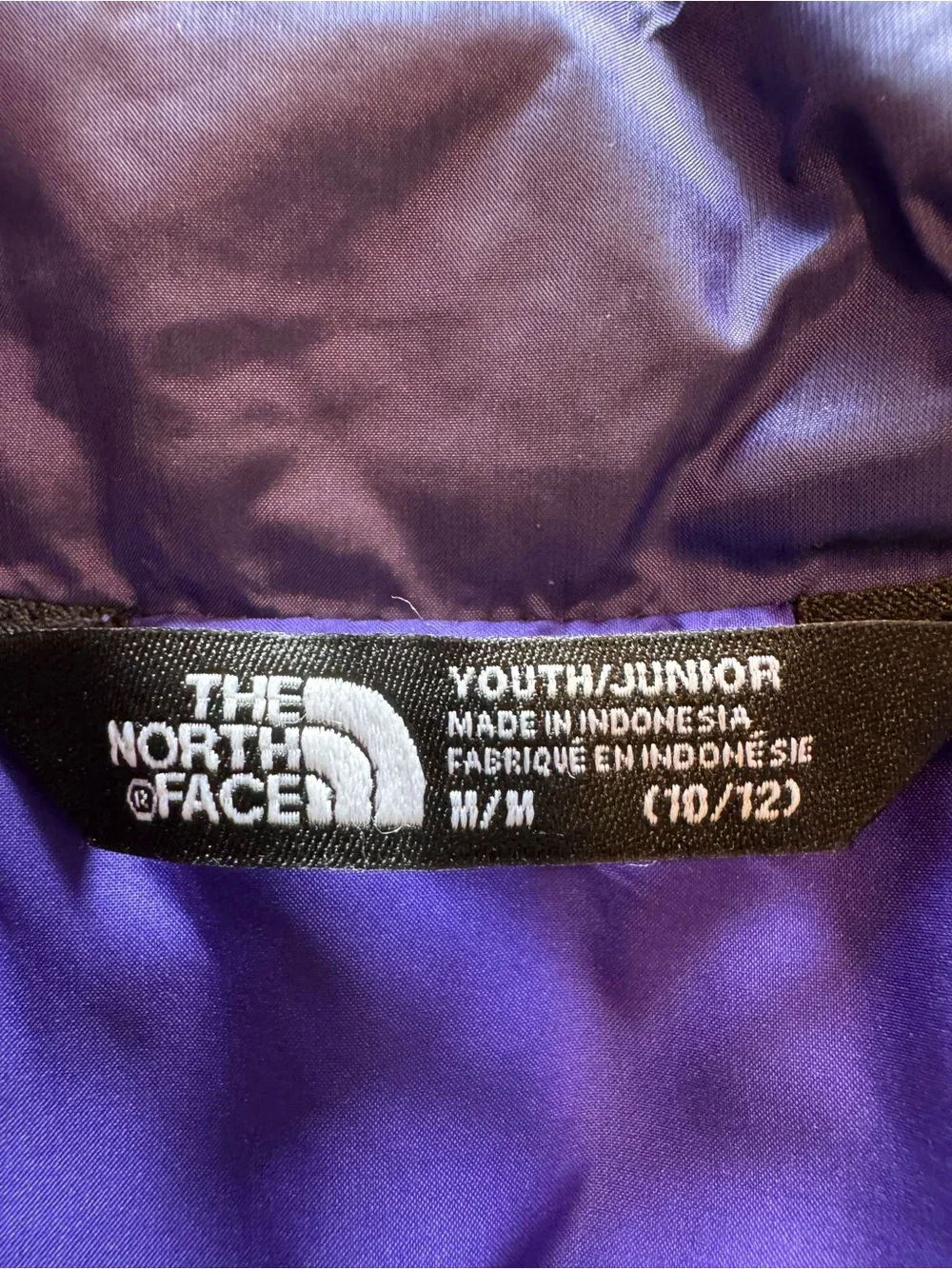 The North Face Purple 550 Down Puffer Vest Youth/ Junior Size M (10/12)